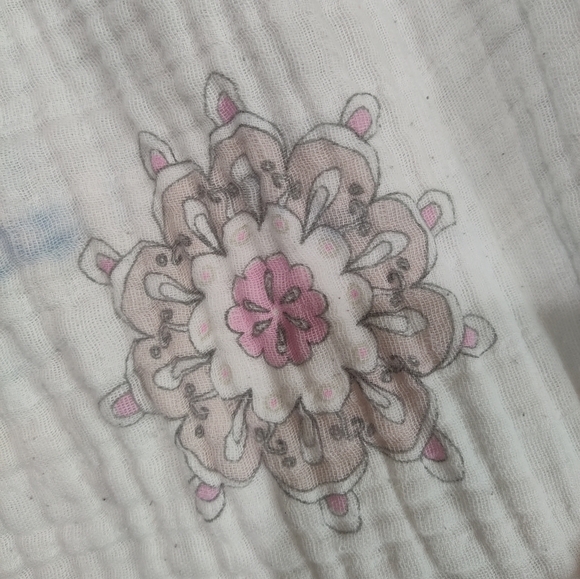 Changing Pad Cover Aden + Anais 100% Cotton Pink White Floral Muslin Style - Picture 3 of 9